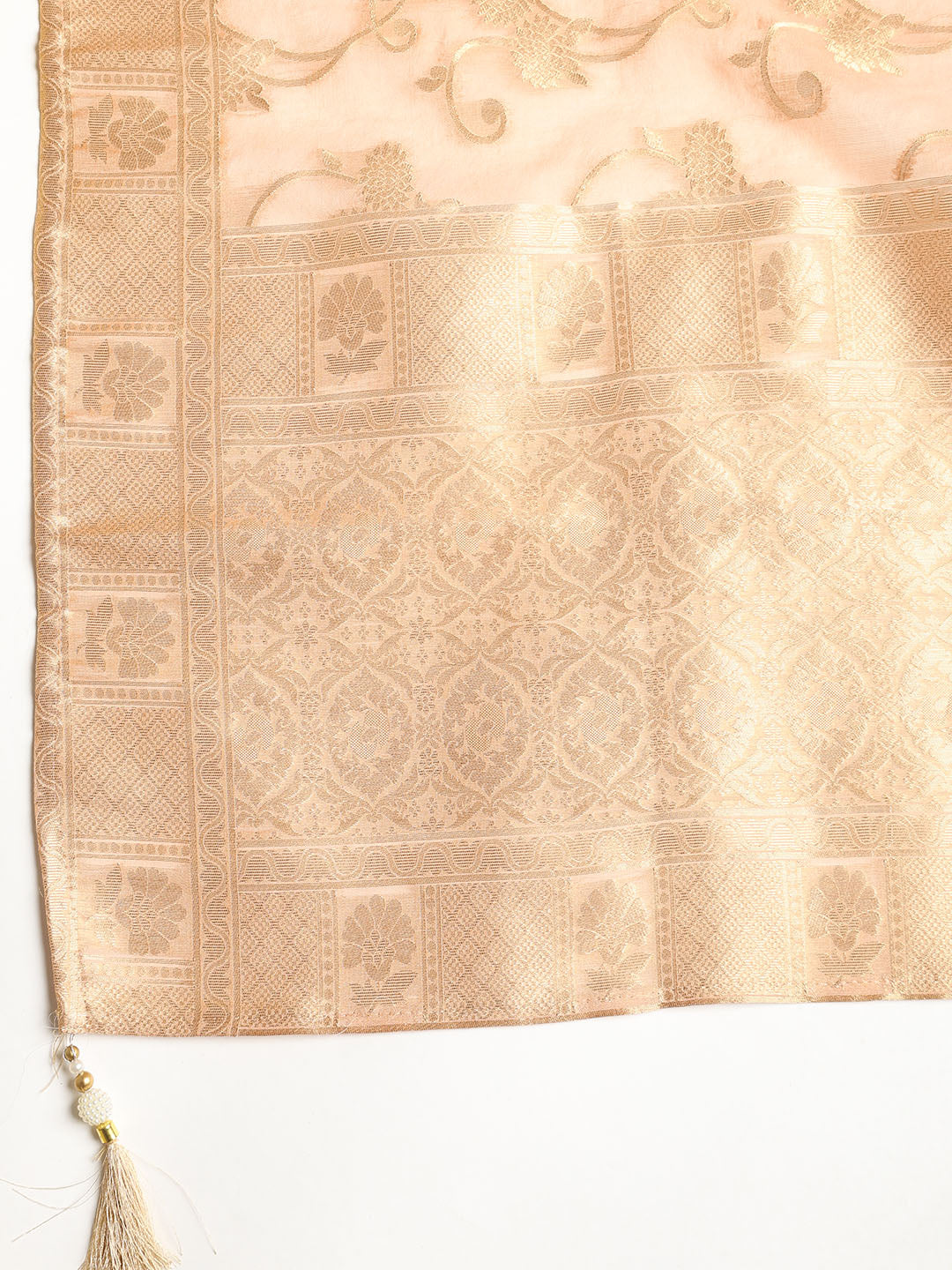 Embroidered Chanderi Unstitched Suit With Dupatta