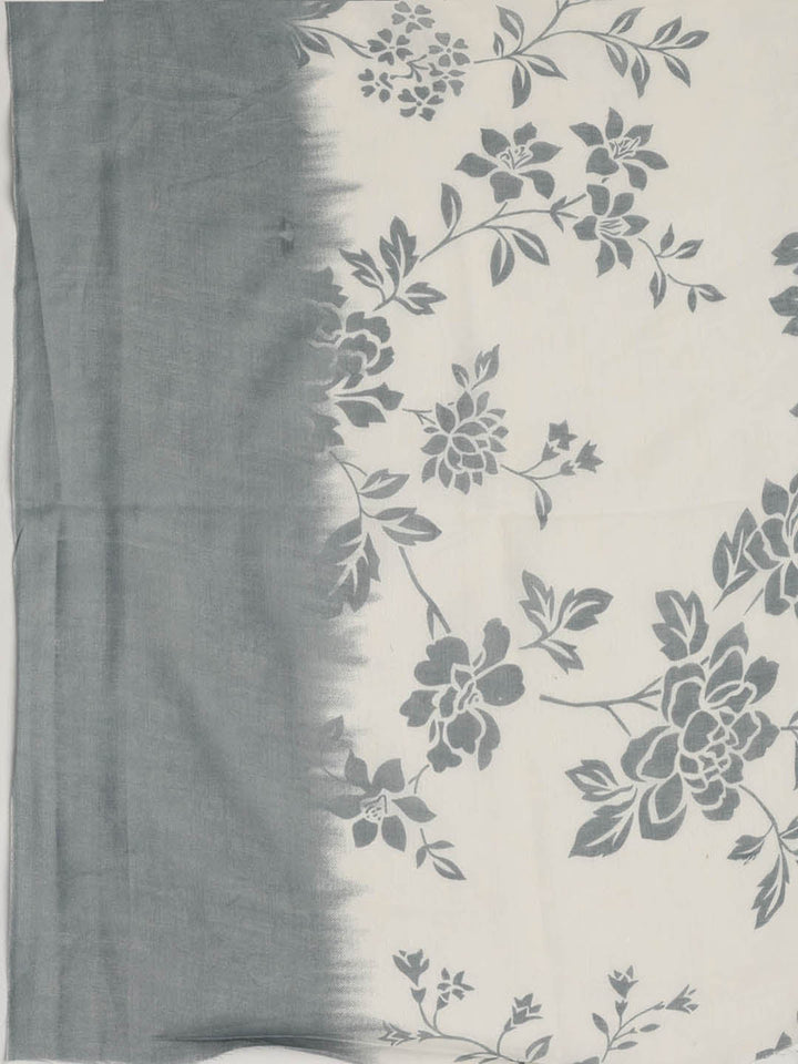 Printed Cotton Blend Unstitched Suit With Dupatta