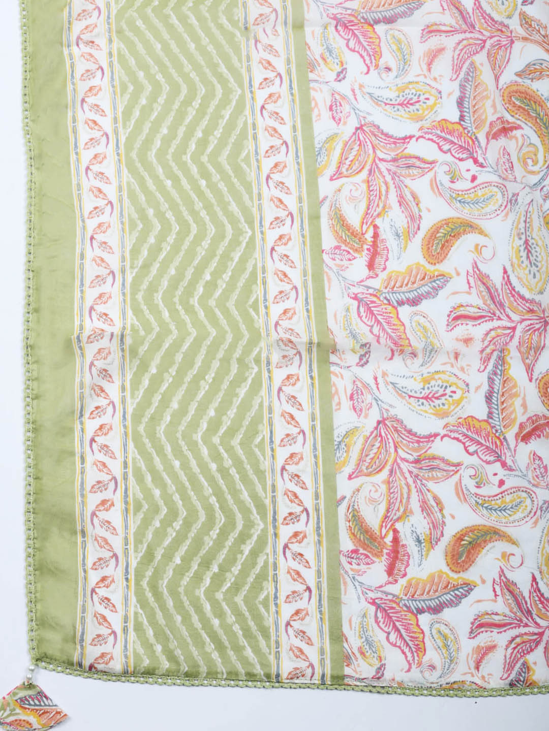 Embroidered Cotton Blend Unstitched Suit With Pant &amp; Dupatta