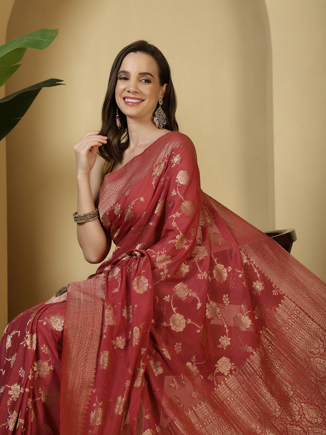 Zari Jaal Georgette Saree