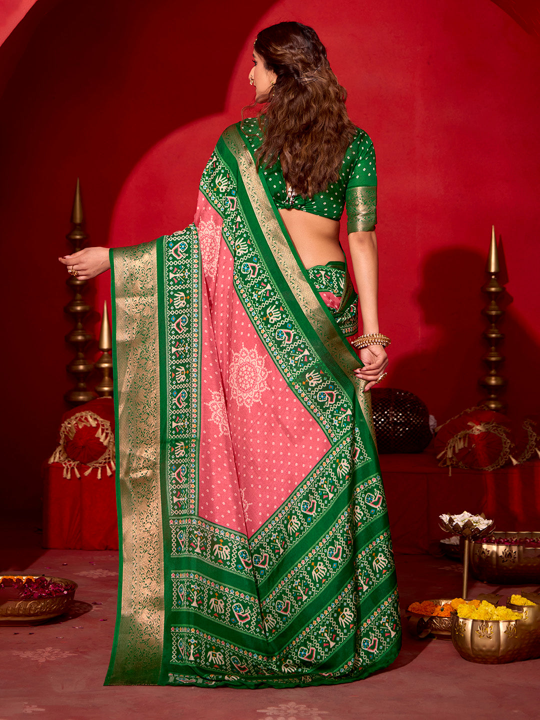 Patola Printed Art Silk Woven Saree