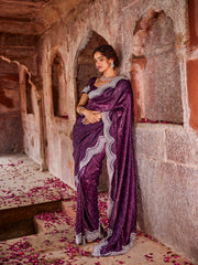 Sequence Embroidery Organza Saree