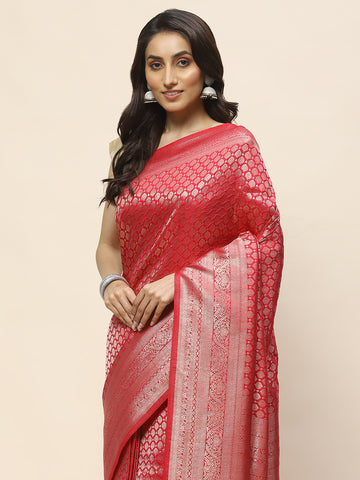 Zari Border Booti Woven Handloom Saree