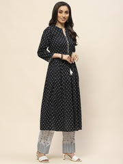 Printed Cotton Kurta Set