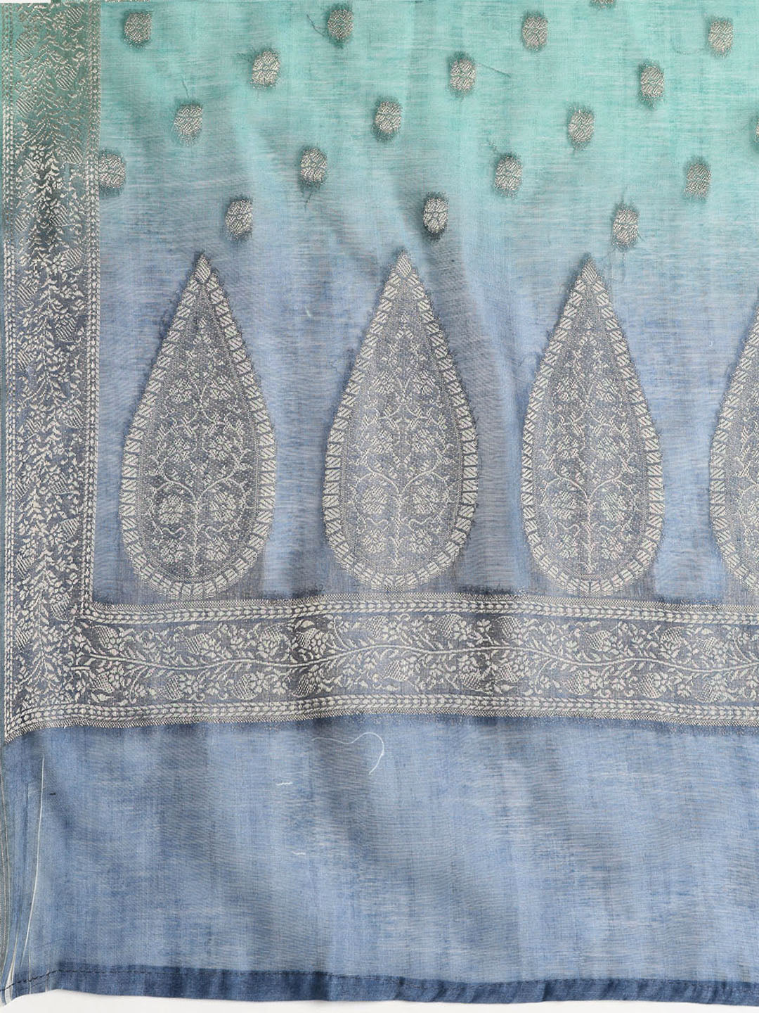 Neck Embroidered Chanderi Unstitched Suit With Dupatta