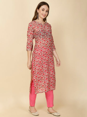 Printed Cotton Kurta Set