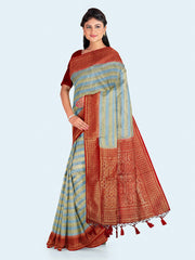 Zari Jaal Woven Art Silk Saree