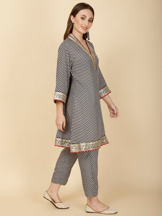 Printed Cotton Kurta Set