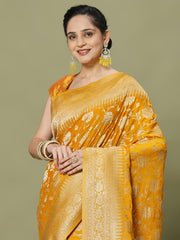 Zari Jaal Woven Crepe Saree