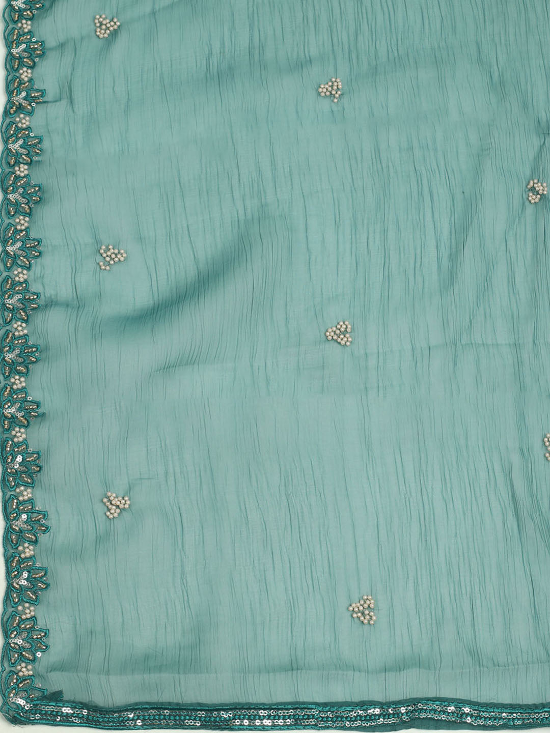 Embroidered Chiffon Unstitched Suit With Dupatta