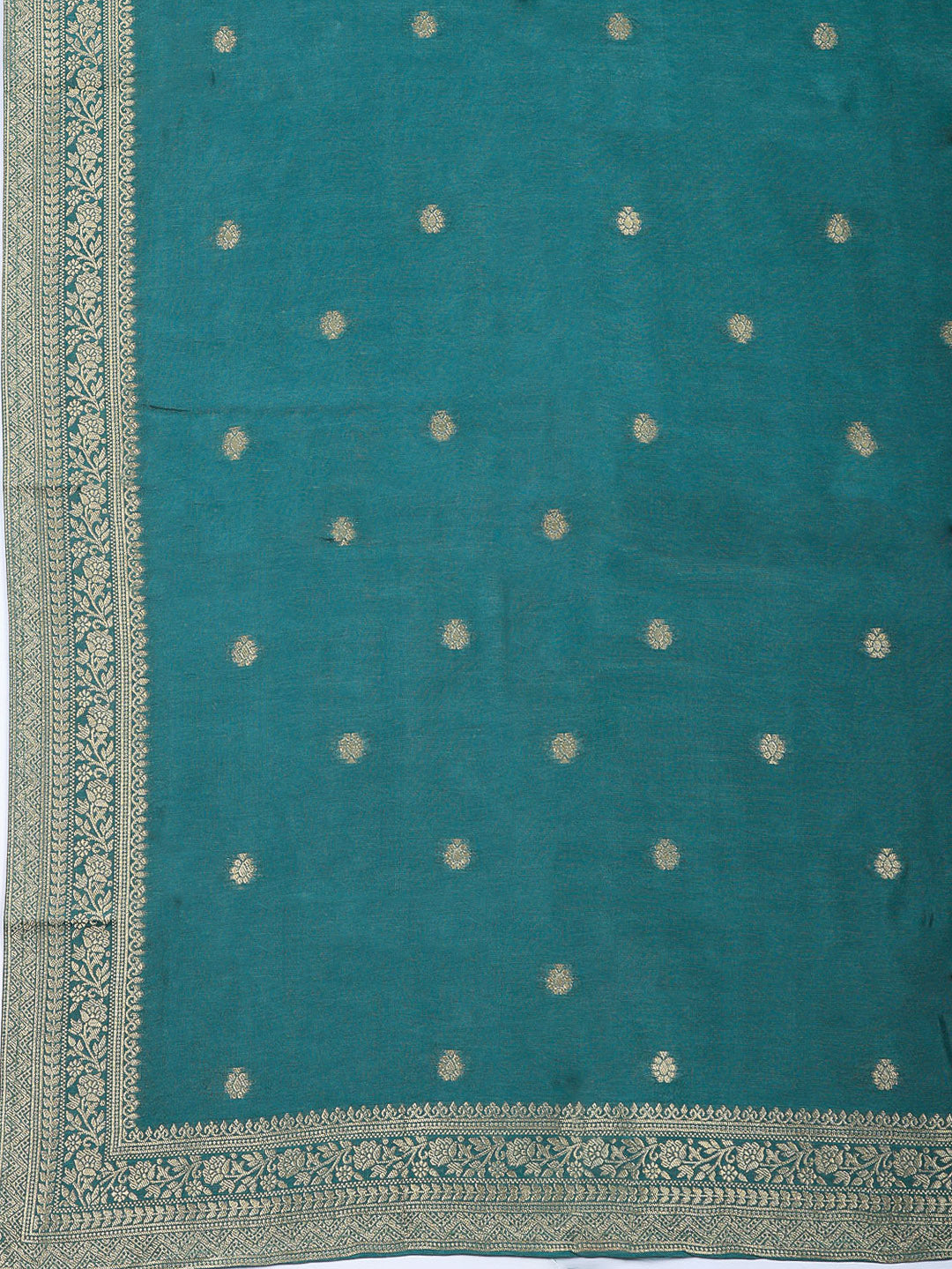 Woven Design Chanderi Unstitched Suit With Pant &amp; Dupatta