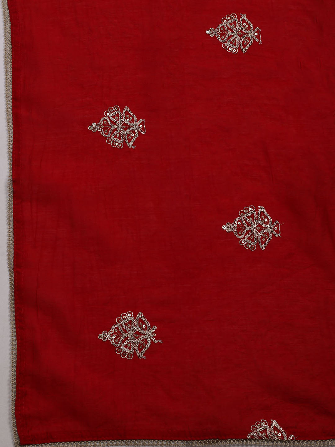 Neck Embroidered Muslin Unstitched Suit With Dupatta