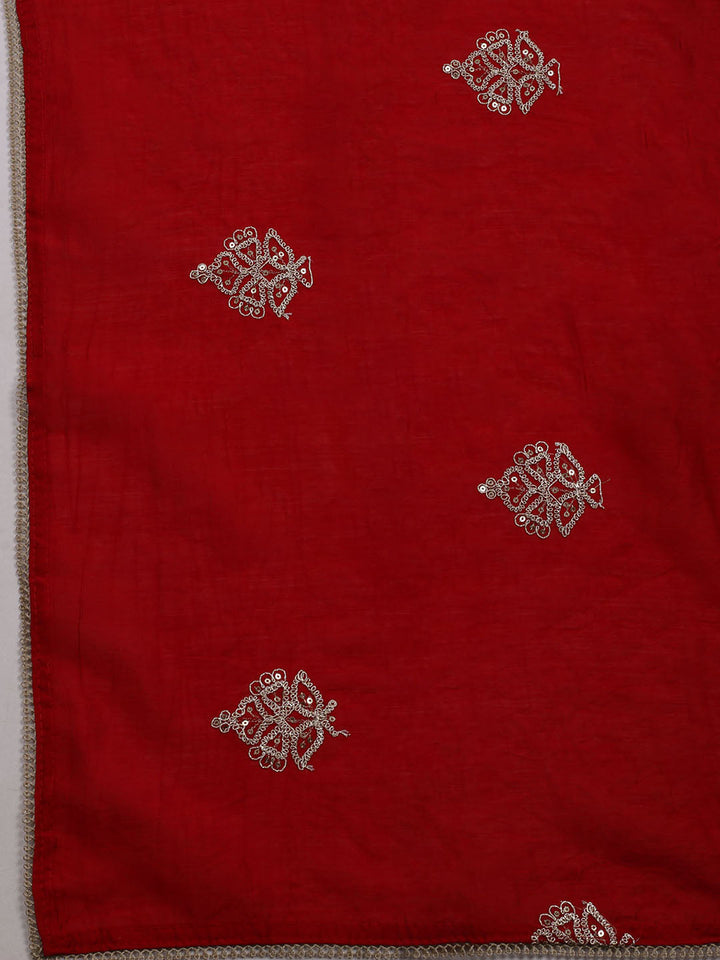Neck Embroidered Muslin Unstitched Suit With Dupatta