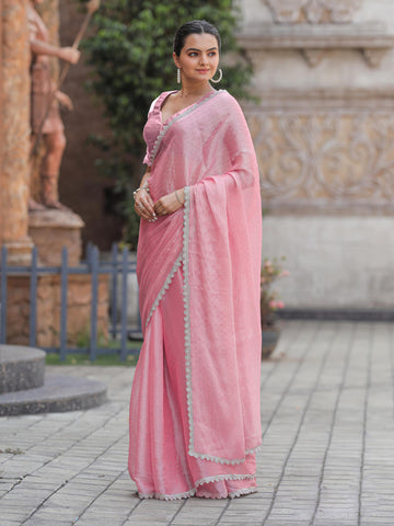 Cutdana Embroidery Organza Saree