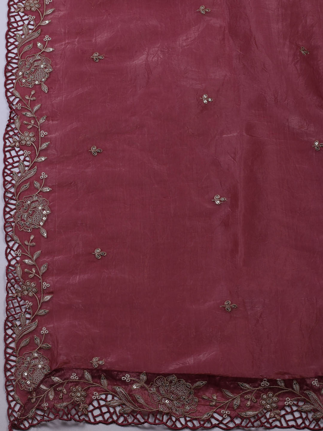 Embroidered Tissue Unstitched Suit With Dupatta