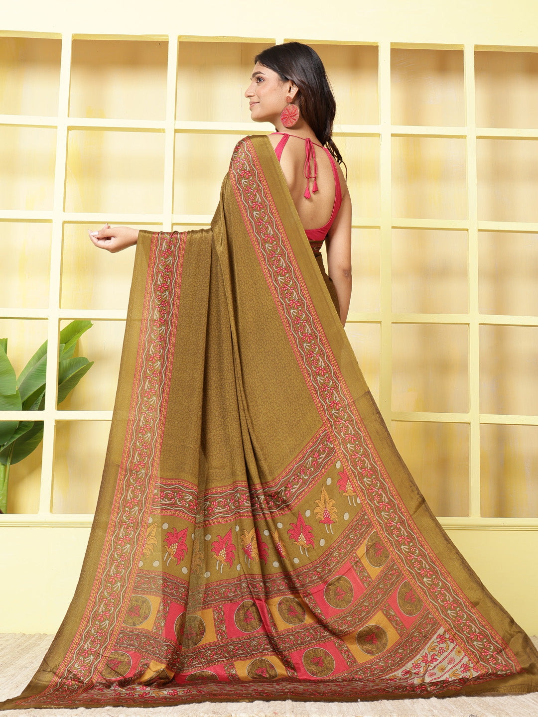 Digital Printed Crepe Saree