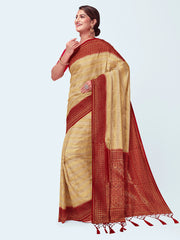 Zari Jaal Woven Art Silk Saree