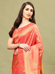 Zari Jaal Woven Art Silk Saree