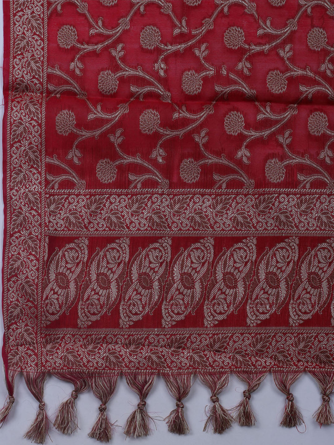 Banarasi Chanderi Unstitched Suit With Dupatta
