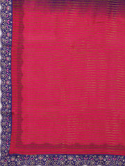 Embroidered Organza Unstitched Suit With Dupatta