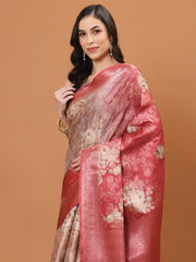 Digital Floral Printed Handloom Saree