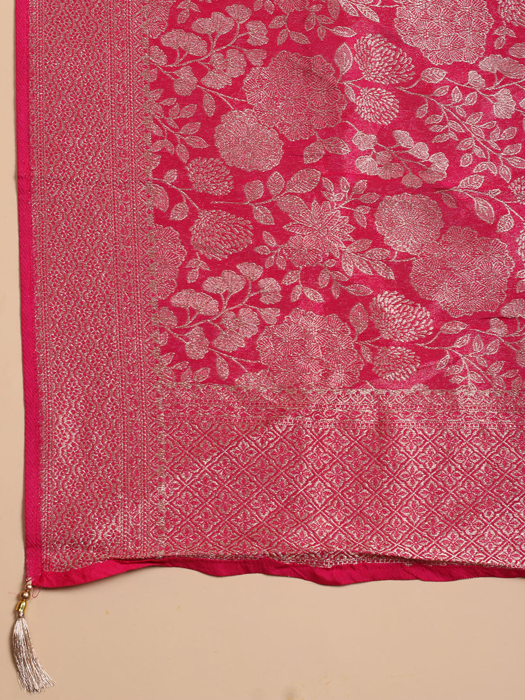 Kanjeevaram Chanderi Unstitched Suit With Dupatta