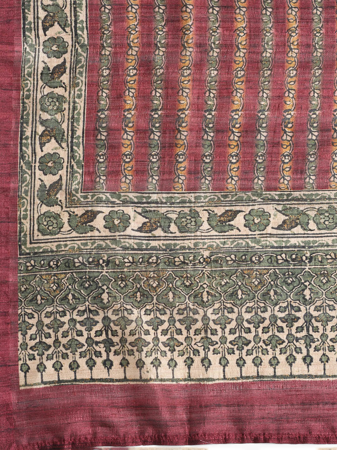 Printed Tussar Unstitched Suit With Dupatta
