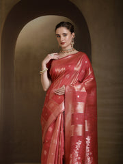 Woven Design Linen Blend Saree