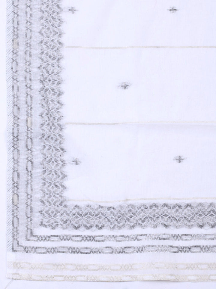 Woven Design Cotton Blend Unstitched Suit With Pant &amp; Dupatta