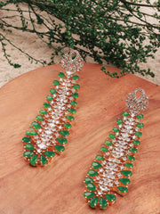 Emerald Stone Dangle Earrings