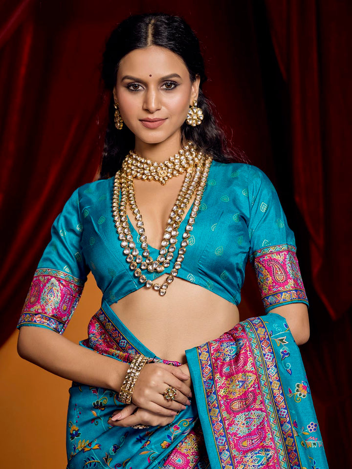 Digital Printed Art Crepe Saree