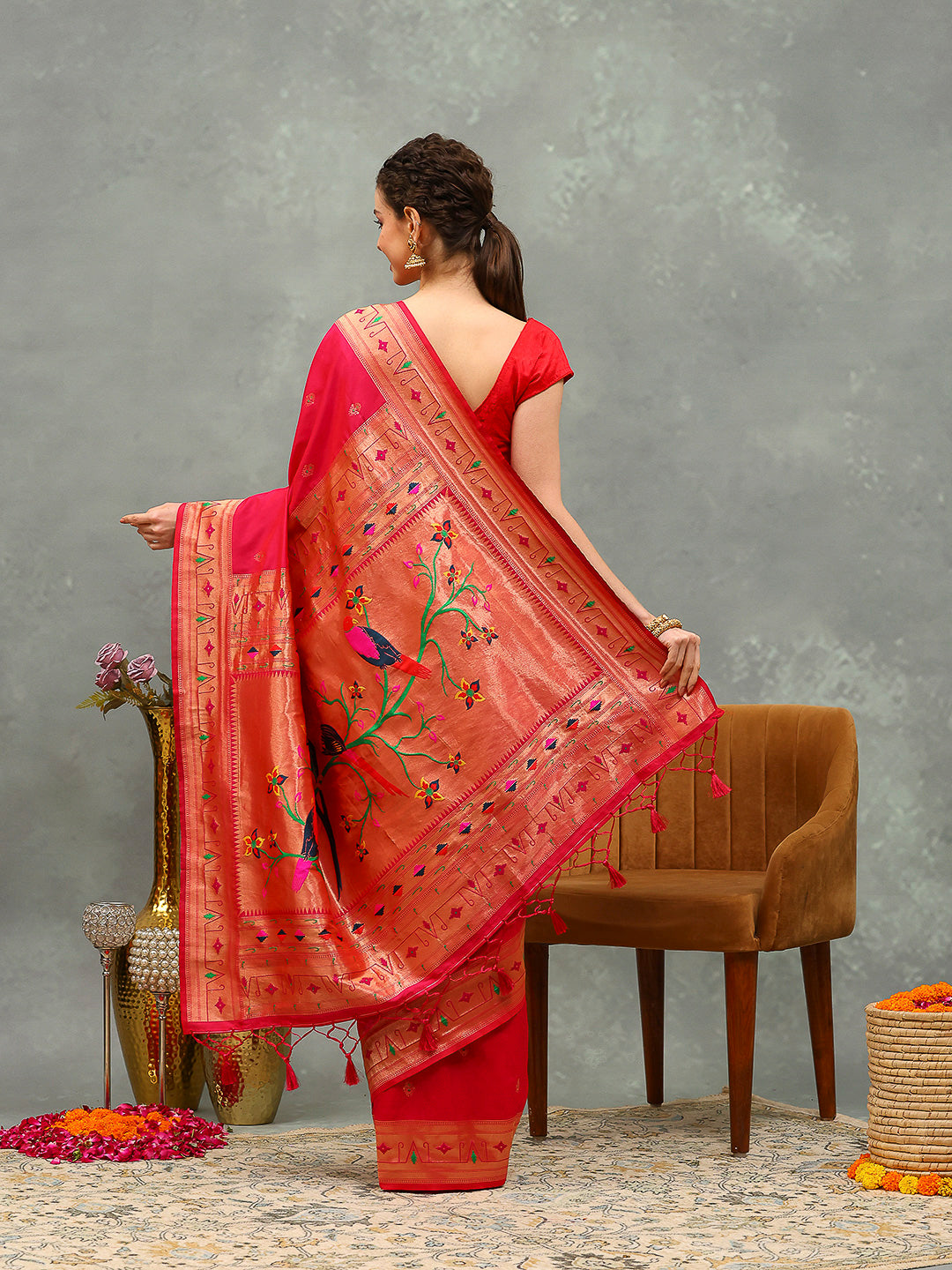 Woven Design Cotton Blend Saree