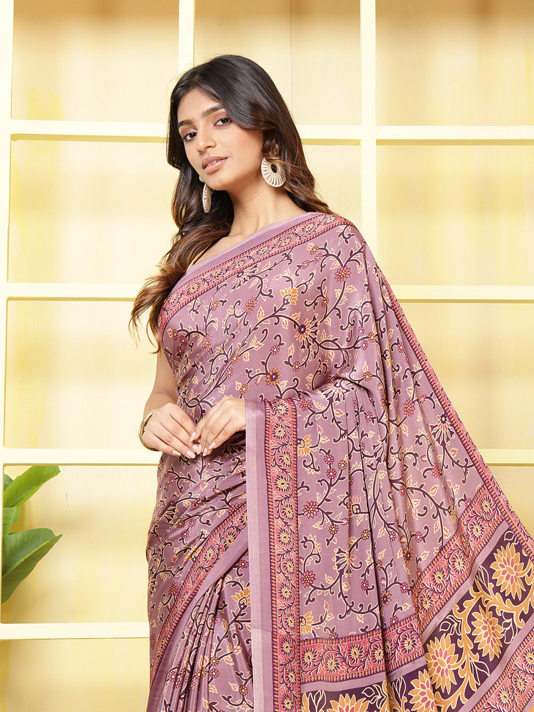Digital Printed Crepe Saree