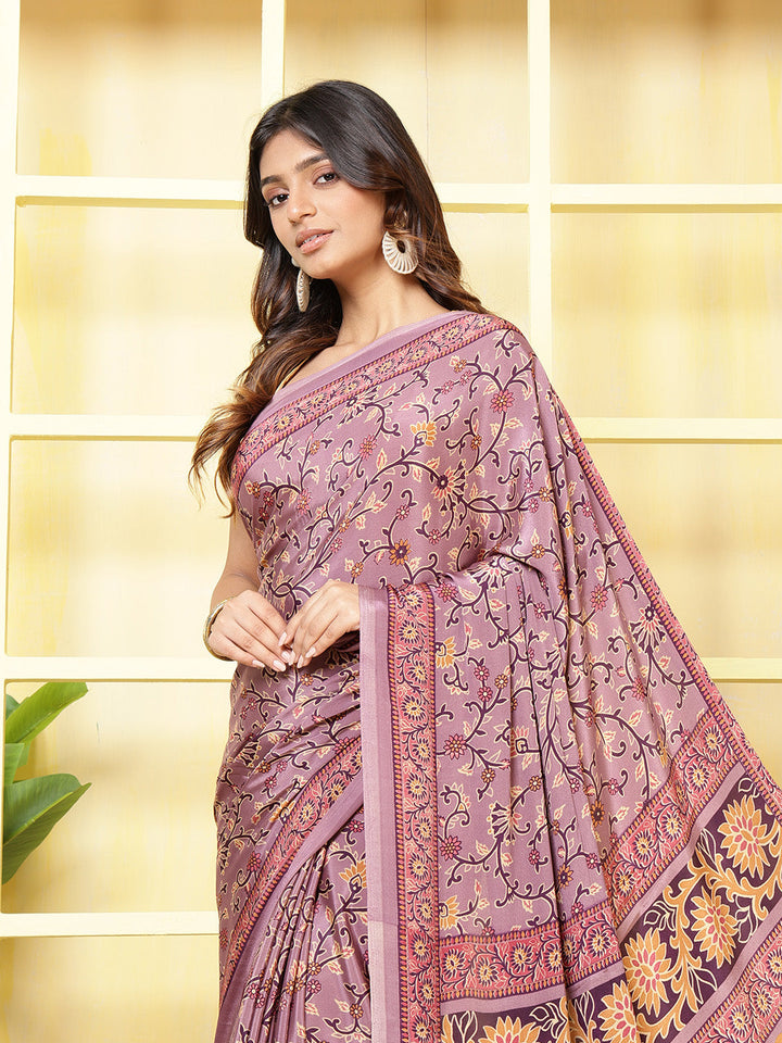 Digital Printed Crepe Saree