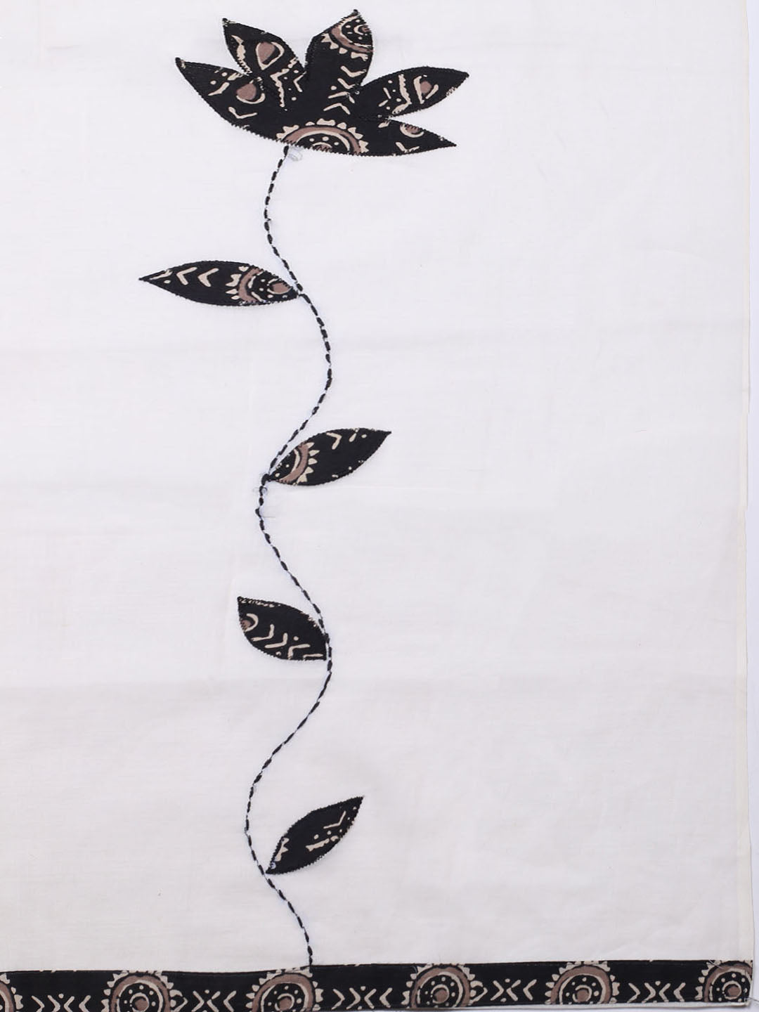 Printed Cotton Blend Unstitched Suit With Pant &amp; Dupatta