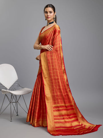 Zari Jaal Border Handloom Woven Saree