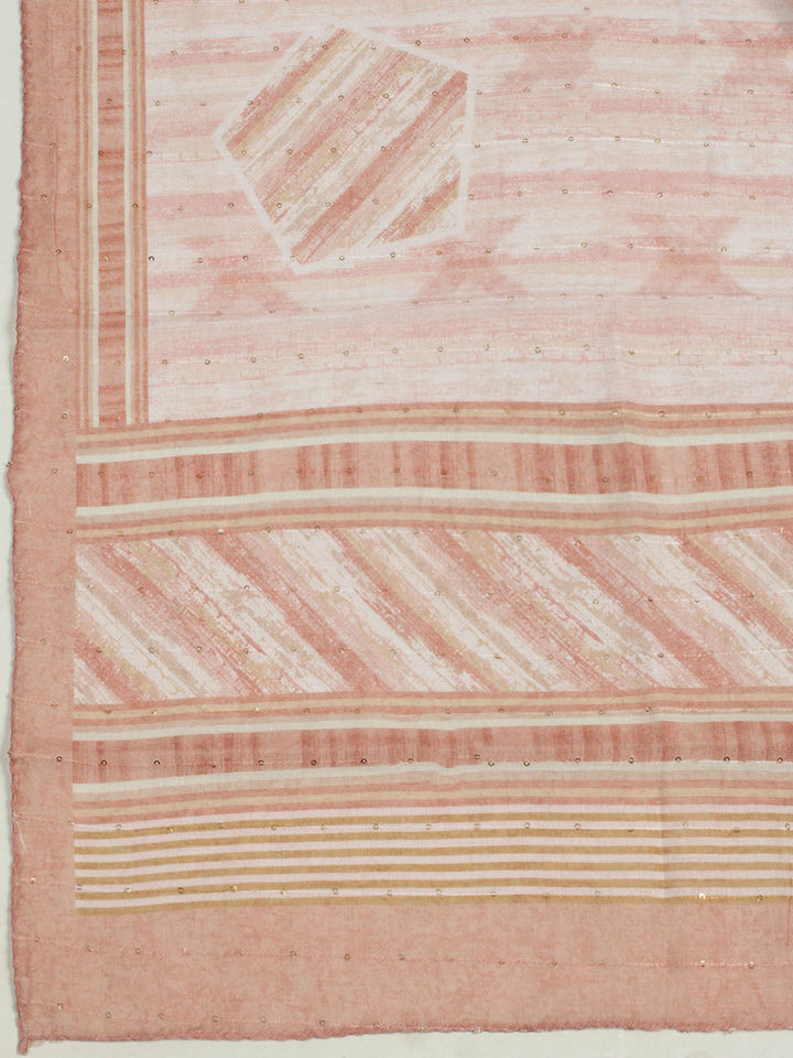 Embroidered Cotton Unstitched Suit With Pant &amp; Dupatta