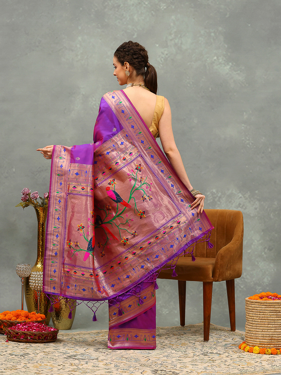 Embroidered Cotton Blend Saree