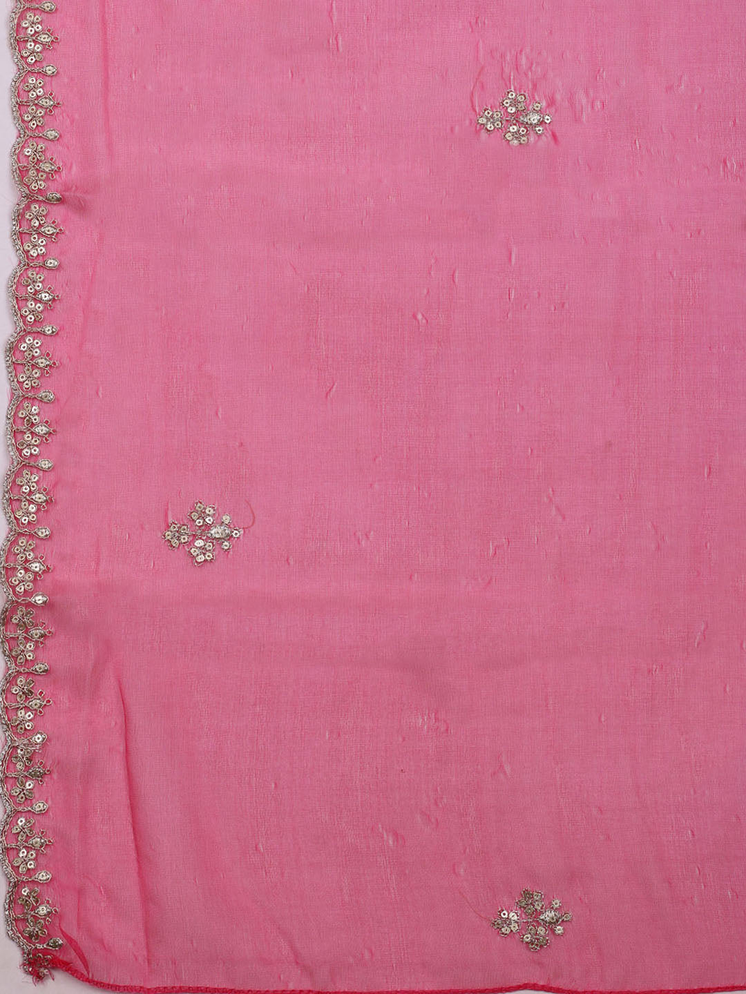 Embroidered Organza Unstitched Suit With Dupatta