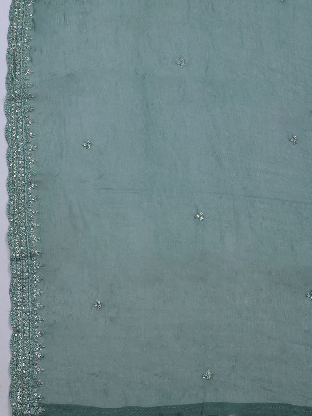 Printed Cotton Blend Unstitched Suit With Dupatta