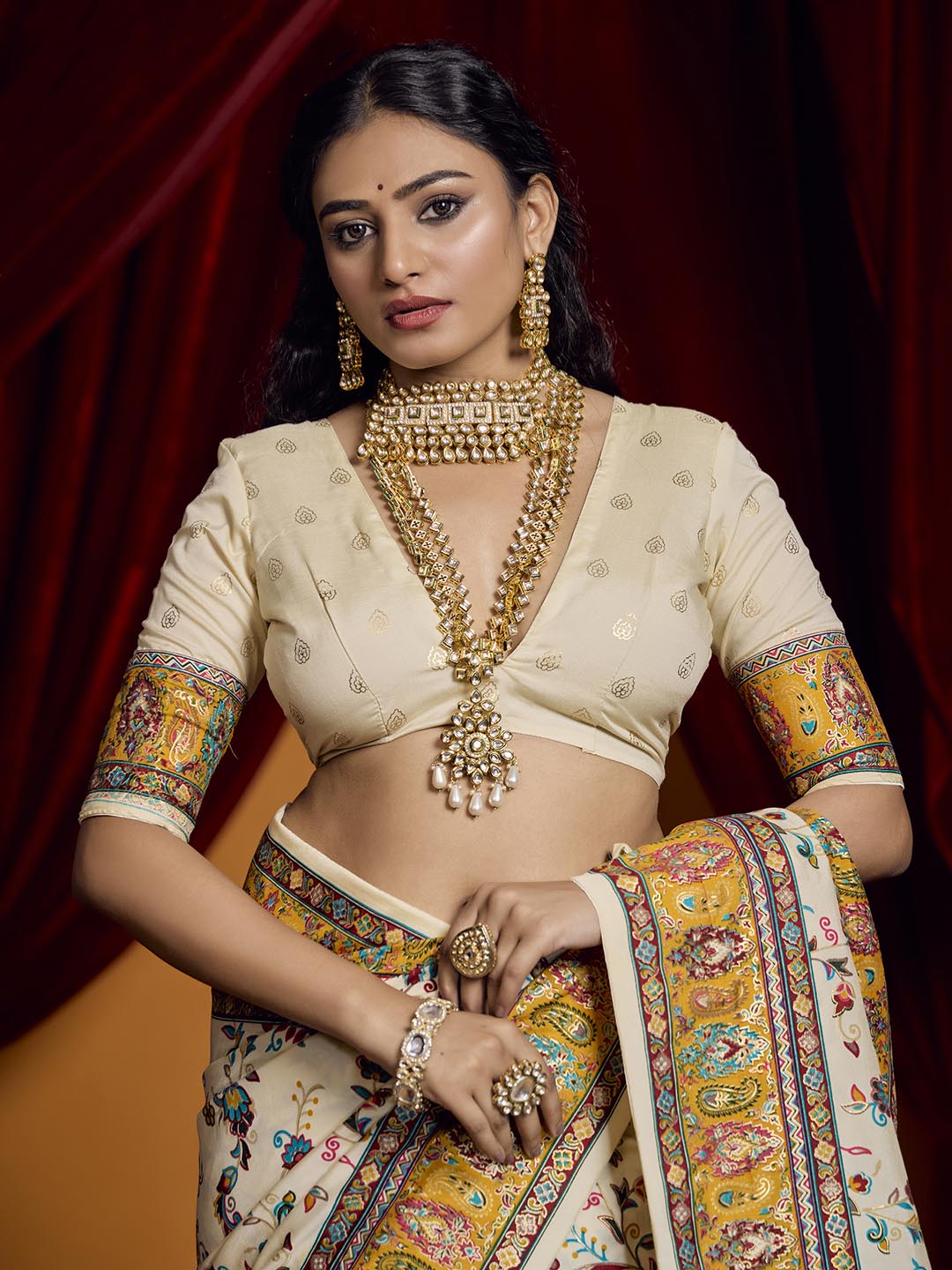 Digital Printed Art Crepe Saree