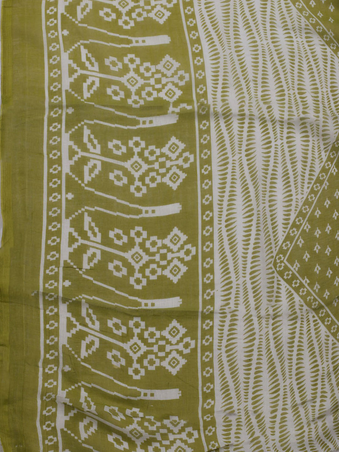 Printed Cotton Blend Unstitched Suit With Dupatta