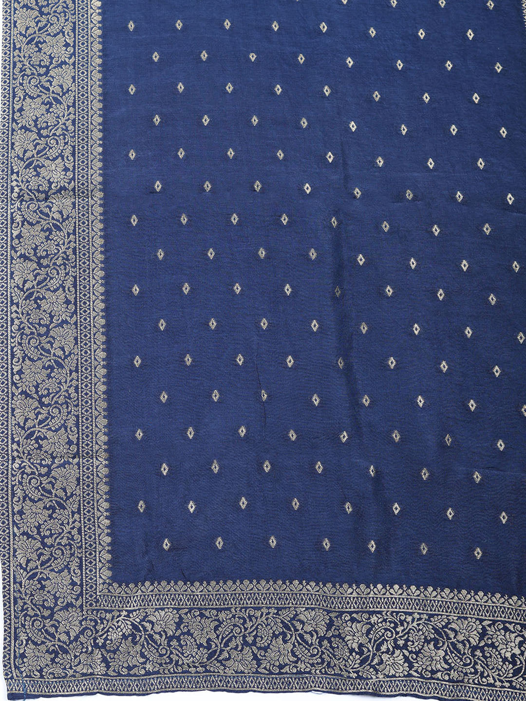 Woven Design Chanderi Unstitched Suit With Pant &amp; Dupatta