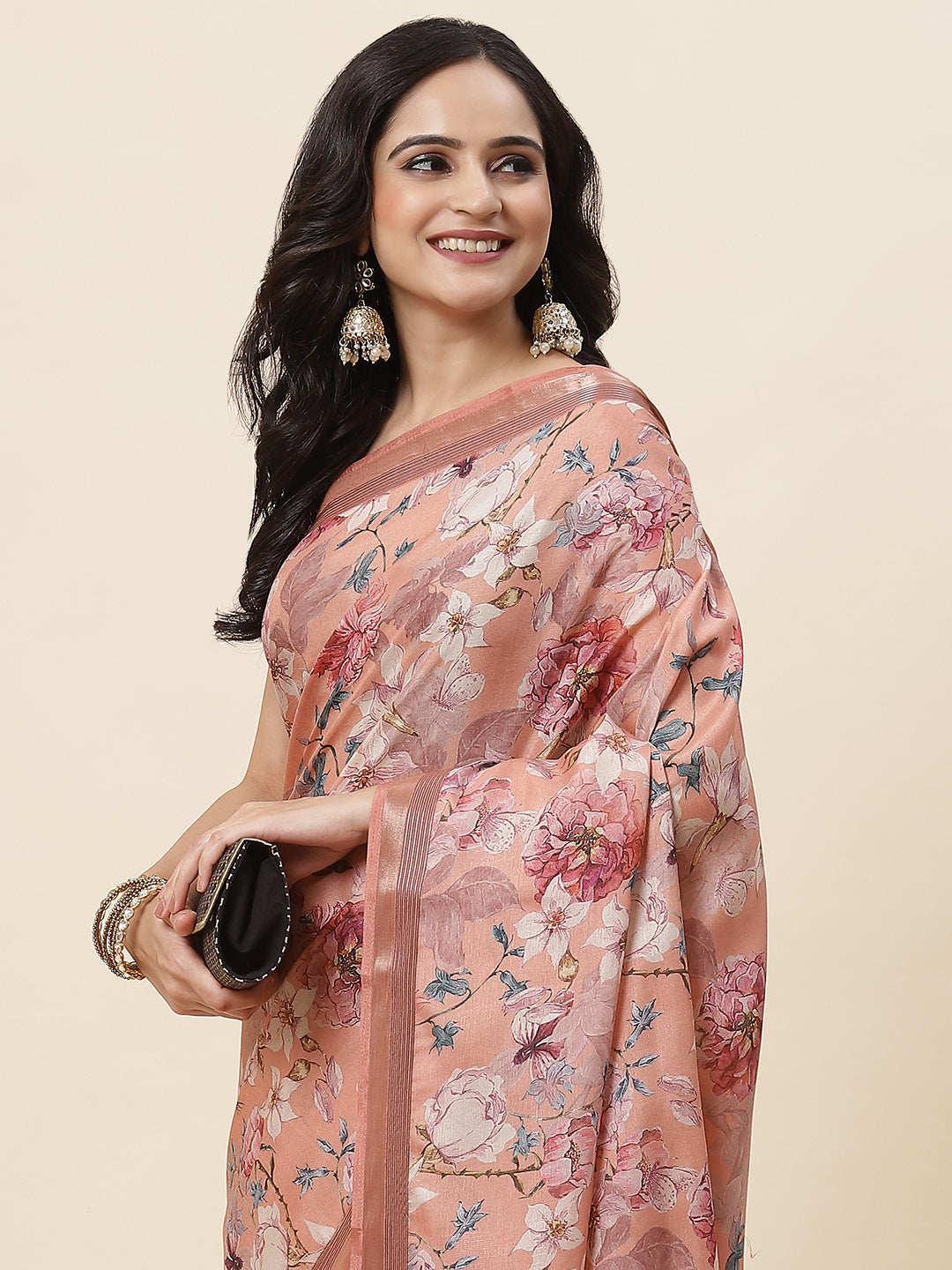 Digital Printed Art Handloom Saree - meena bazaar