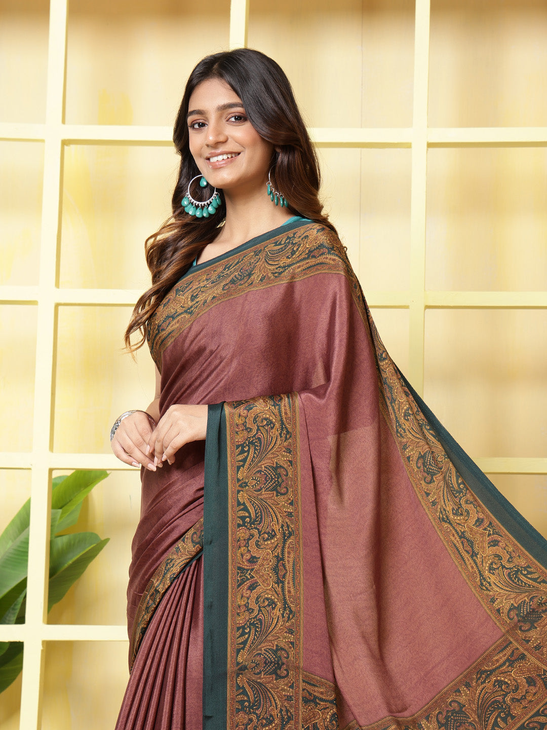 Digital Printed Crepe Saree