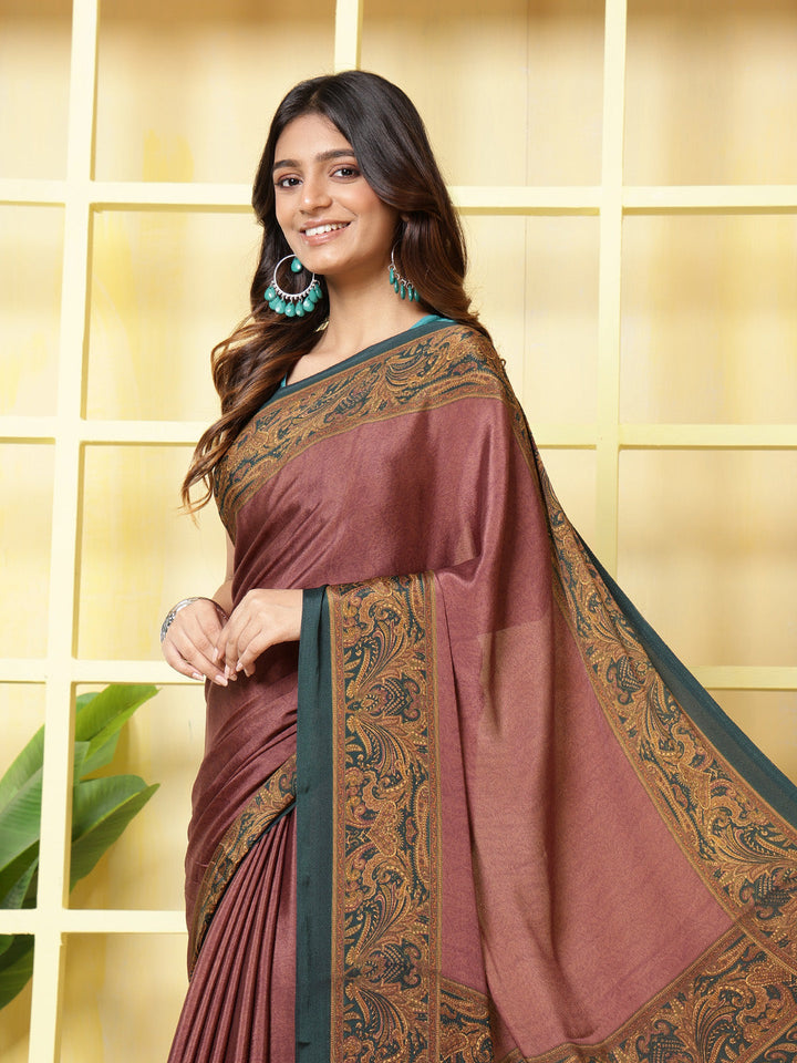 Digital Printed Crepe Saree