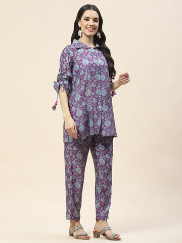 Printed Muslin Kurti With Pants