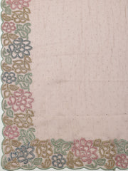 Embroidered Tissue Unstitched Suit With Pant & Dupatta