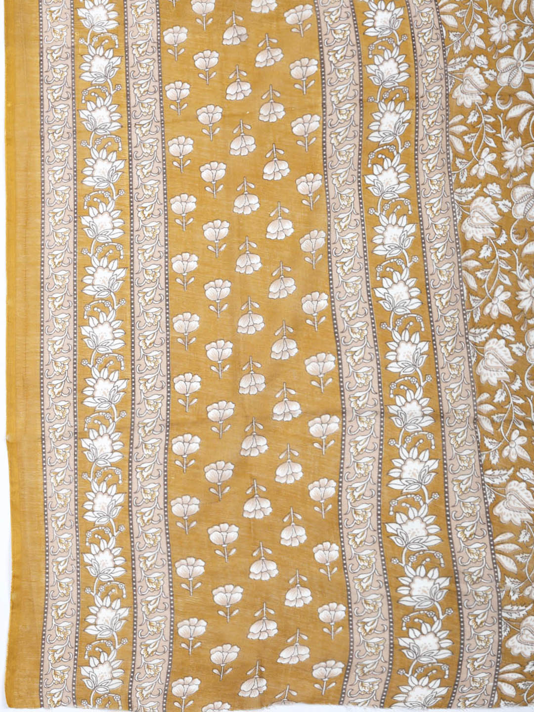 Printed Cotton Blend Unstitched Suit With Pant &amp; Dupatta