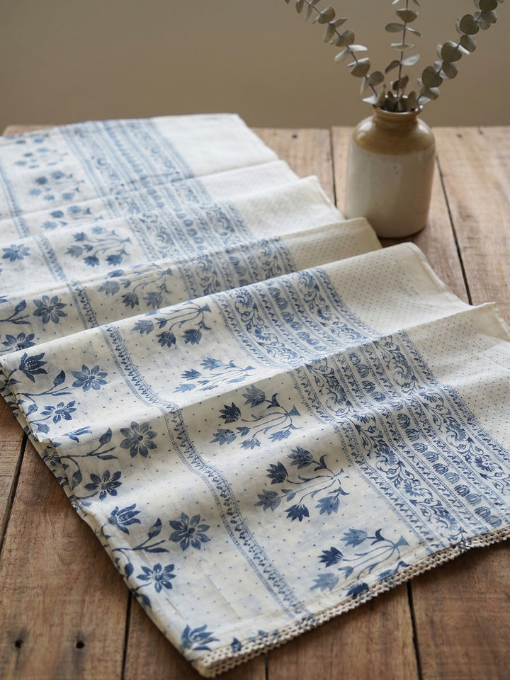 Printed Cotton Blend Unstitched Suit With Pant &amp; Dupatta